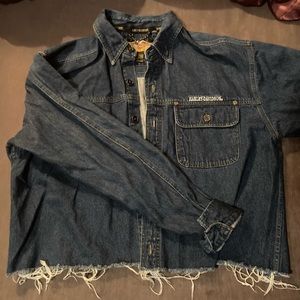 HARLEY-DAVIDSON Cropped Denim Jacket/Shirt